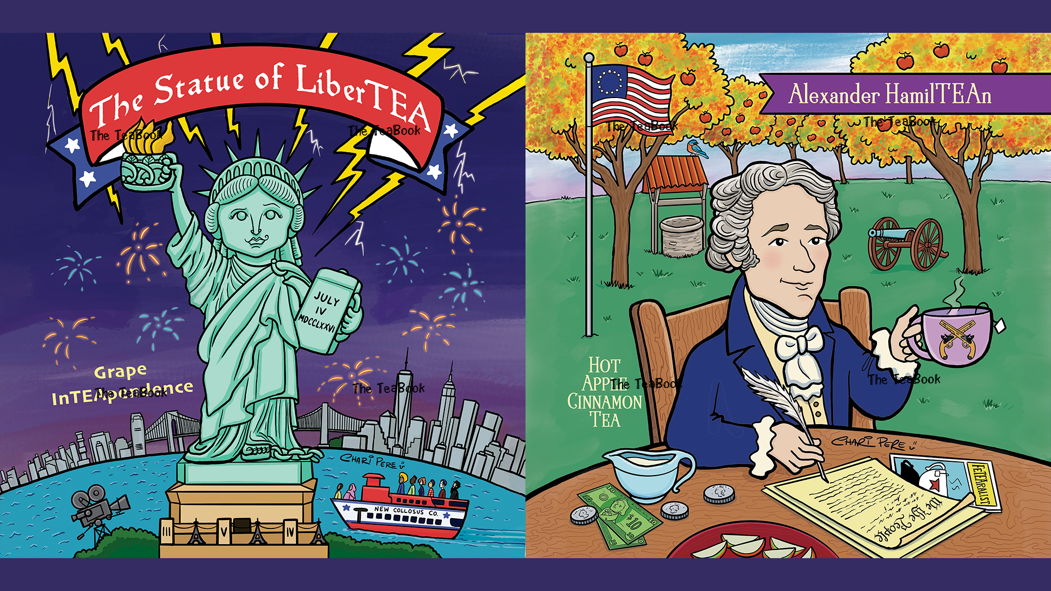 The TeaBook Honors The Statue of Liberty,  America’s First Crowdfunding Campaign, by Walking in Her Footsteps 1217